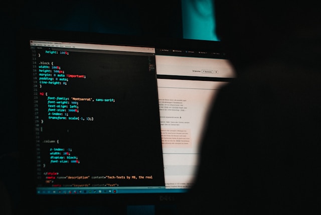 coding on screen
