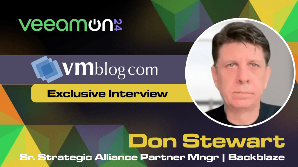 VeeamOn 2024 video interview with Don Steward | Backblaze