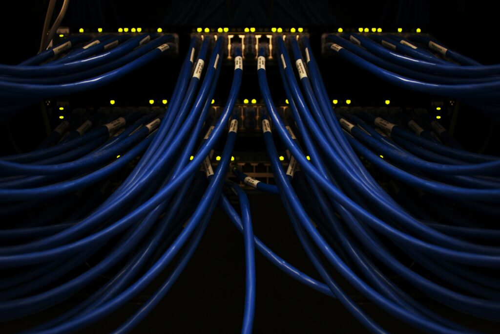 blue wires connected to each other