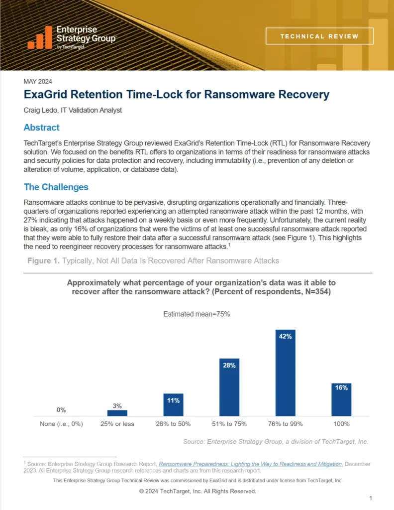 esg technical review exagrid retention time lock