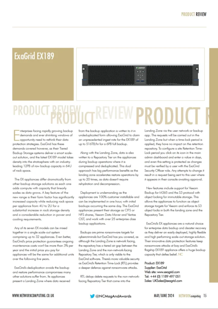 exagrid ex189 product review