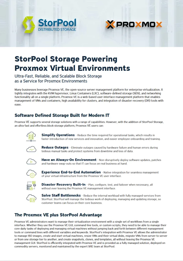 storpool powering proxmox virtual environments